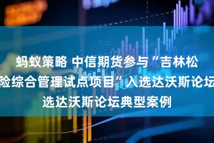 蚂蚁策略 中信期货参与“吉林松原农业风险综合管理试点项目”入选达沃斯论坛典型案例
